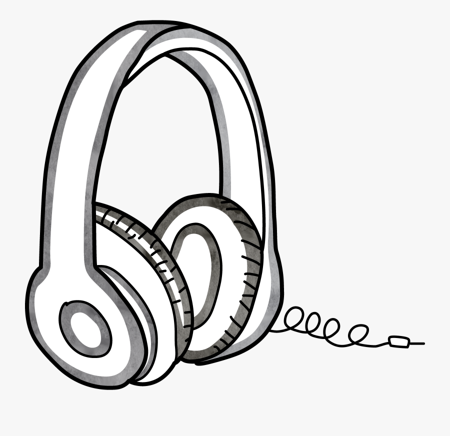 Equipment - Computer Headphone Clipart Black And White, Transparent Clipart