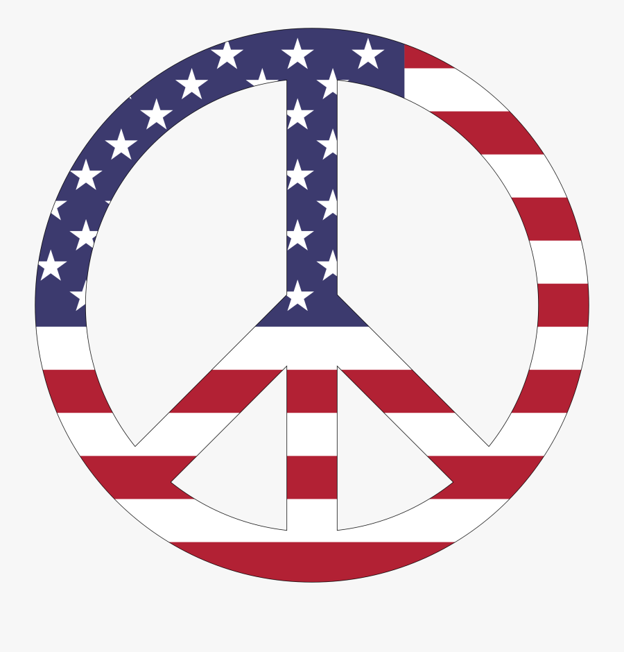 Peace Clipart Peace Education - Peace Sign American Flag Png, Transparent Clipart