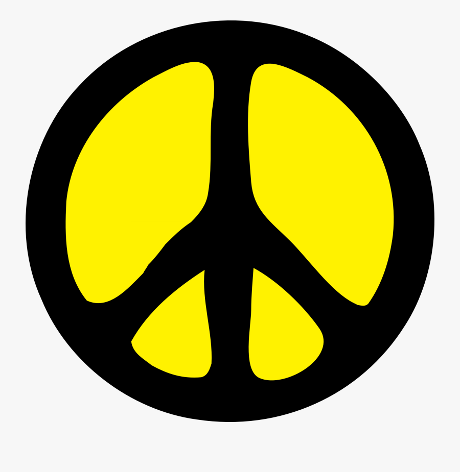 Black And Gold Peace Sign Clipart , Png Download - Peace Sign, Transparent Clipart