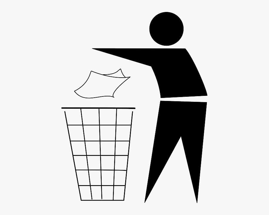 Trash-can - Throw In Trash Can, Transparent Clipart