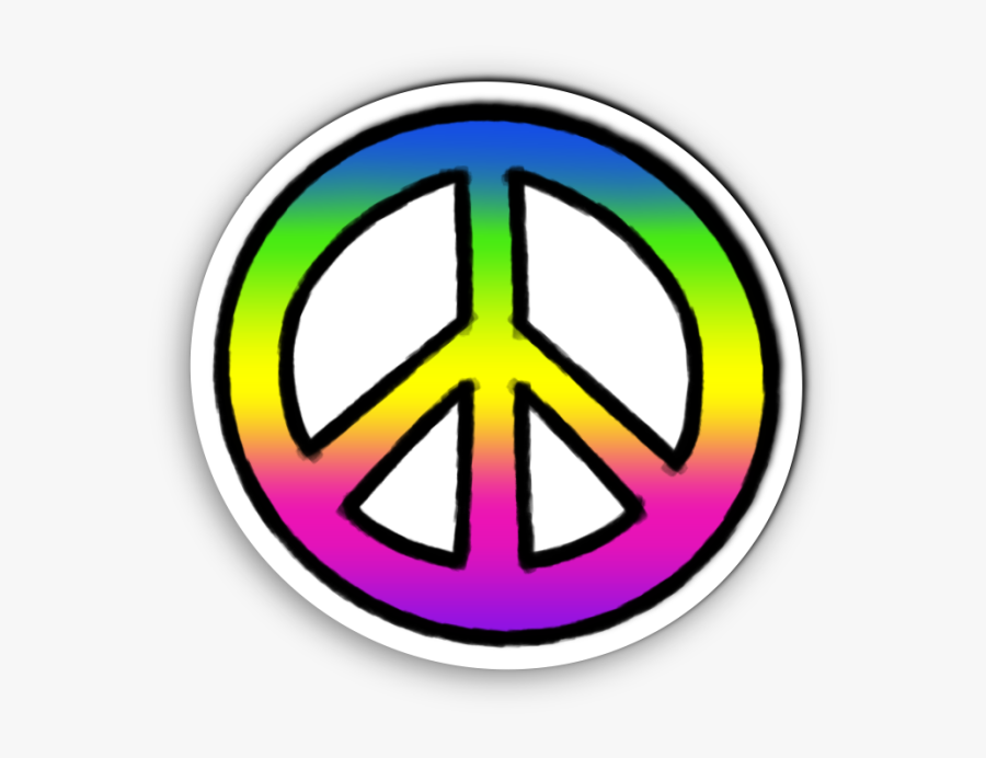 Tie Dye Peace Sign Sticker Clipart , Png Download - Rainbow Peace Png, Transparent Clipart