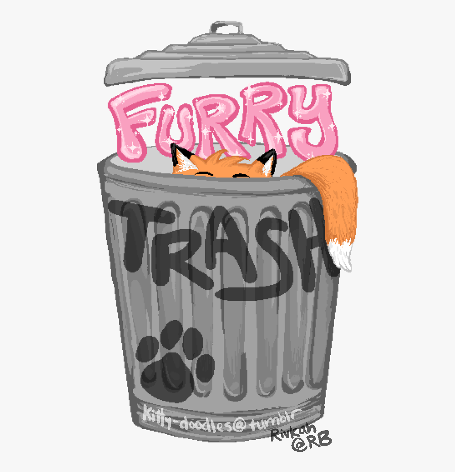 *~*~furry Trash~*~* - Furry Garbage Can, Transparent Clipart