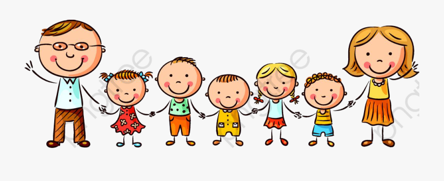 Cartoon Kindergarten Children - Many Children Family, Transparent Clipart