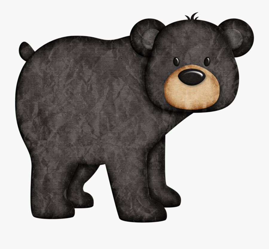 Jss Happycamper Bookplate - Cute Black Bear Clipart, Transparent Clipart