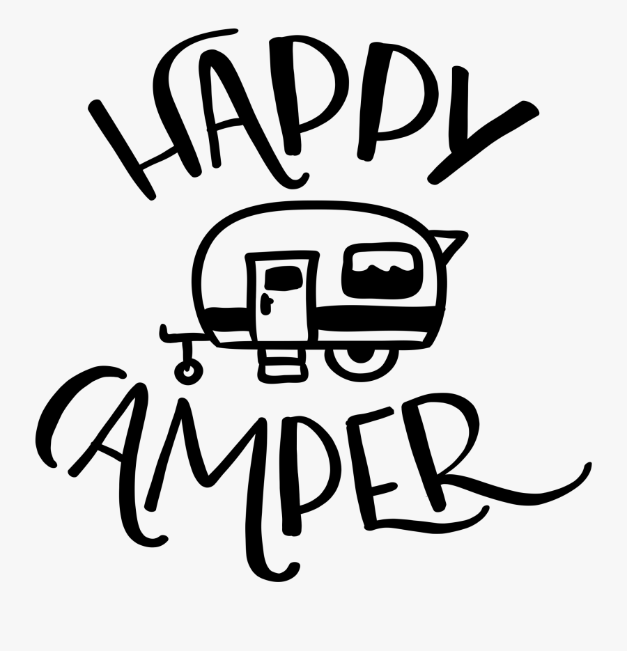 Happy Camper Free Svg, Transparent Clipart