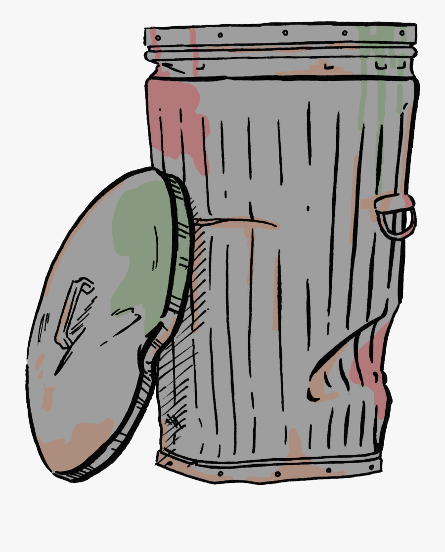 Transparent Trash Can Png - Cartoon, Transparent Clipart