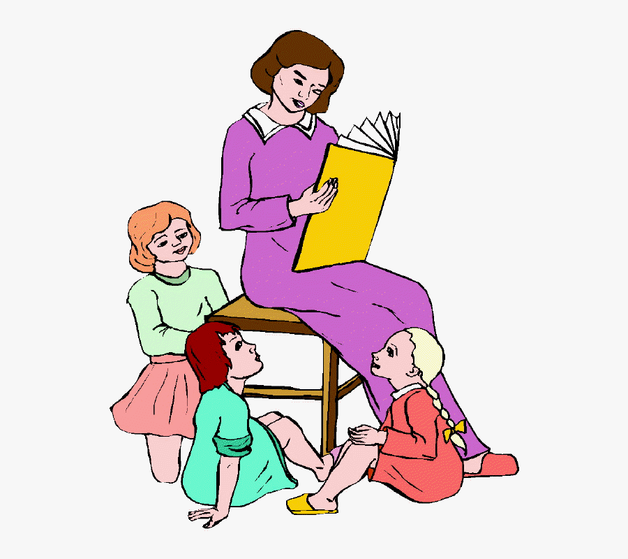 Stories Clipart Kindergarten Teacher - Cartoon Picture Of Story Teller, Transparent Clipart