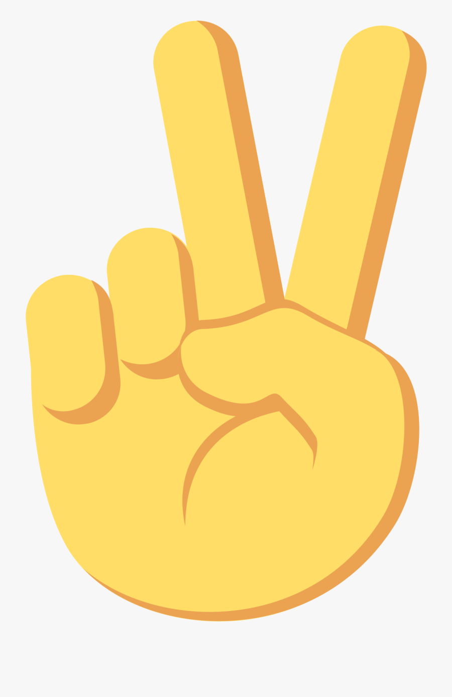 Clip Art Sign Png For - Peace Sign Emoji Vector, Transparent Clipart