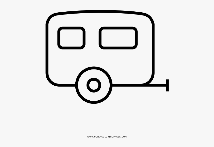 Camper Coloring Page - Line Art , Free Transparent Clipart - ClipartKey