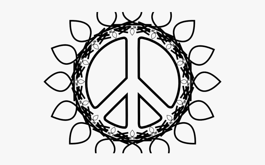 Peace Sign Clipart Black And White - Draw A Peace Sign, Transparent Clipart