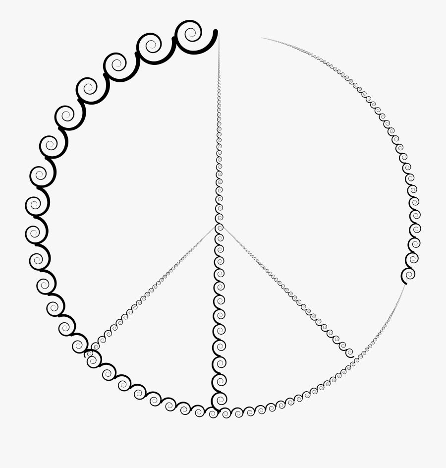 Spirals Peace Sign Clip Arts - Circle, Transparent Clipart