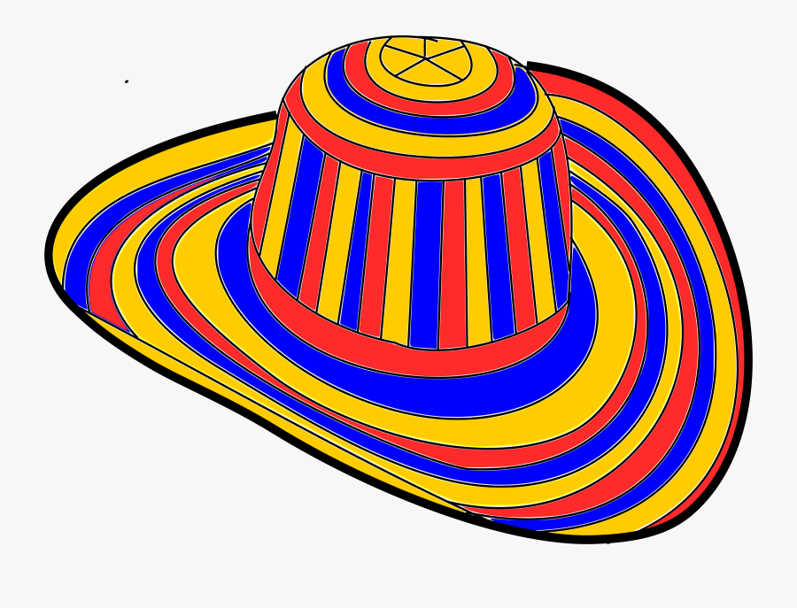 Sombrero Voliado "colombia - Colombia Sombrero Png, Transparent Clipart