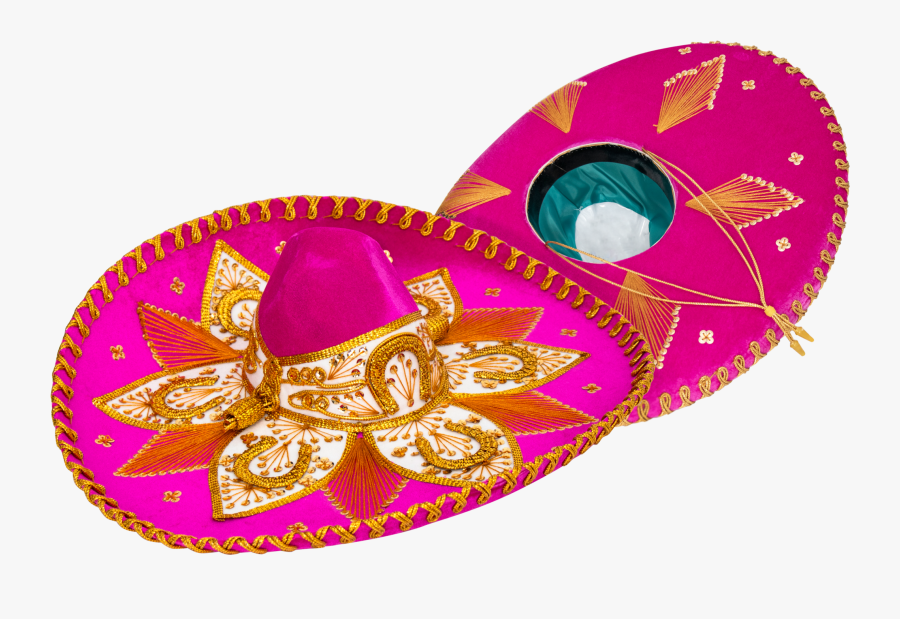 Charro Hats Blue And Gold, Transparent Clipart
