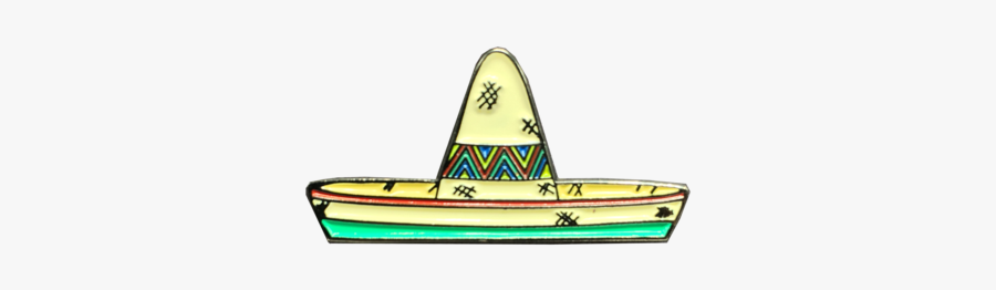Sombrero Pin - Canoe, Transparent Clipart