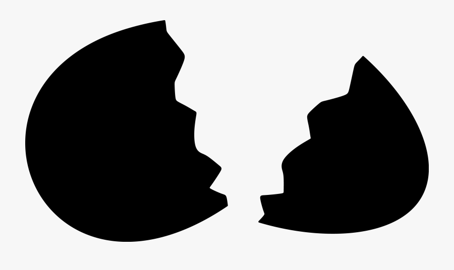Cracked Egg Silhouette Clipart , Png Download, Transparent Clipart