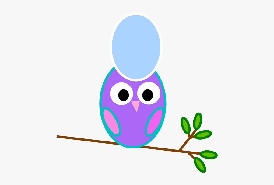 Purple Owl Blue Egg Svg Clip Arts - Pink And Green Owl, Transparent Clipart