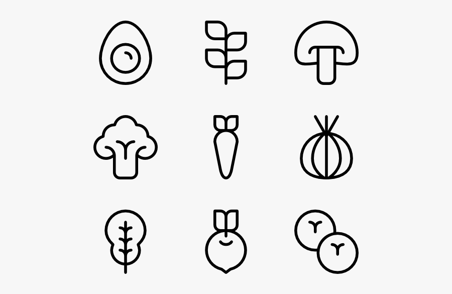 Clip Art Icons Free Vegetables - Bar Icons, Transparent Clipart