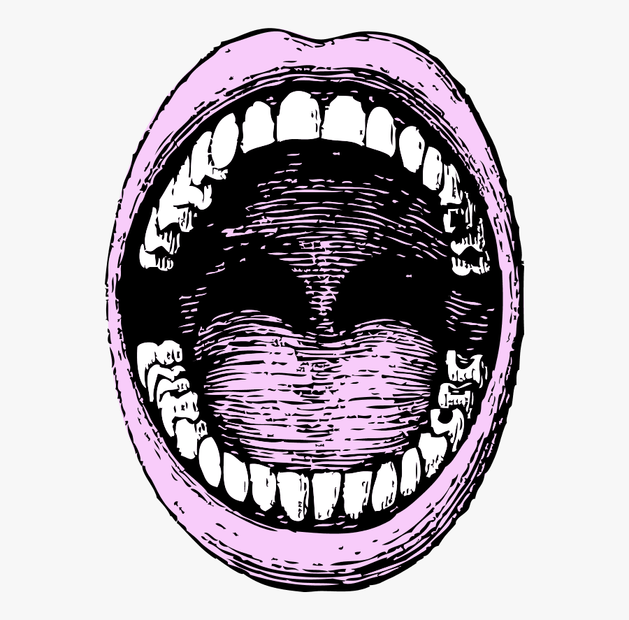 Vector Clip Art - Open Mouth Line Drawing, Transparent Clipart