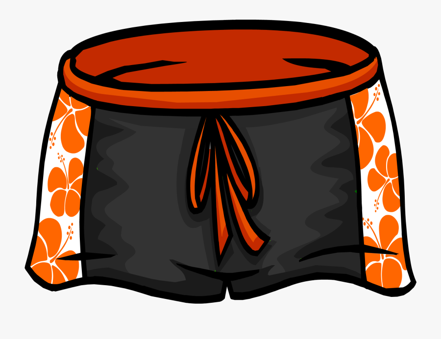 Hawaii Clipart Penguin - Club Penguin Black Shorts, Transparent Clipart