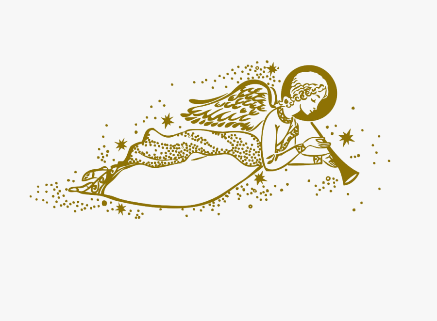 Png Library Download Angel With Trumpet Clipart - Angel With The Trumpet, Transparent Clipart