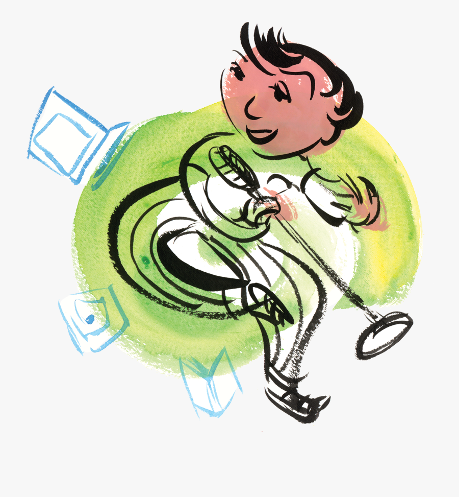 Trumpet Boy - Cartoon, Transparent Clipart