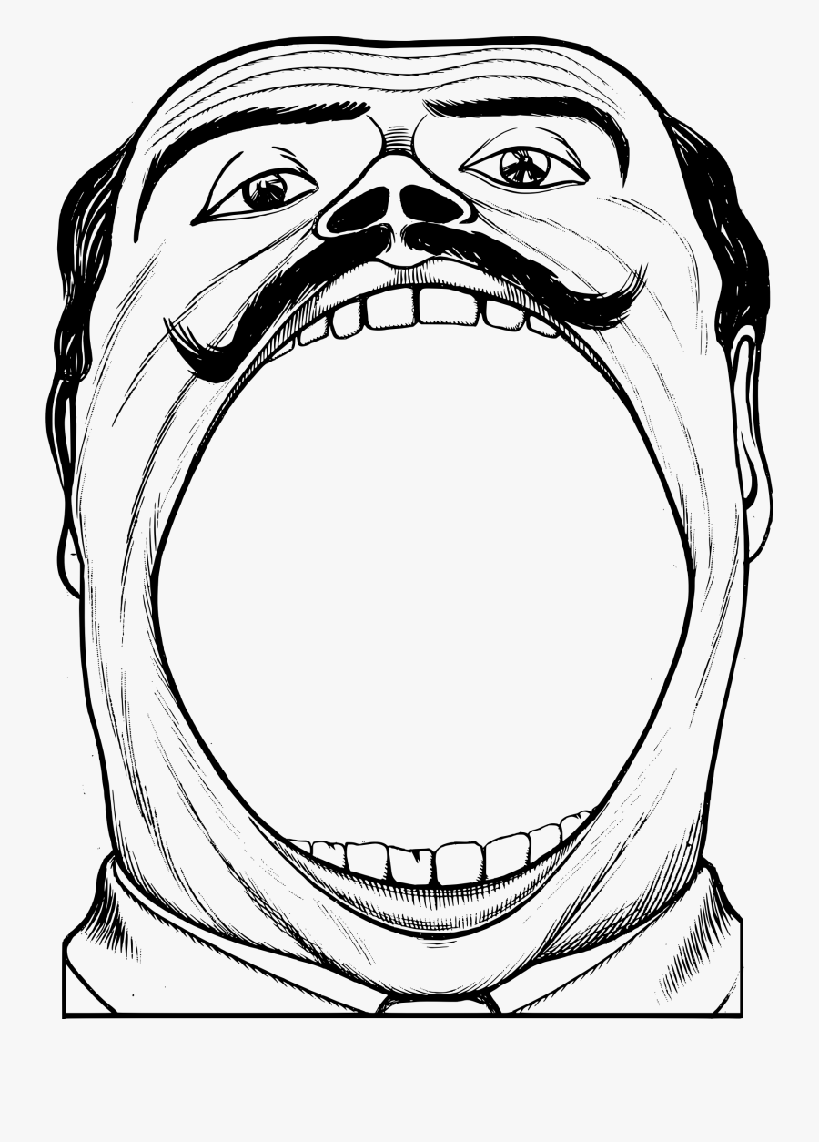 Transparent Mouth - Open Mouth Clipart Black And White ...