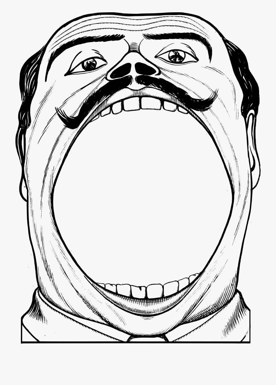 Transparent Mouth - Open Mouth Clipart Black And White, Transparent Clipart