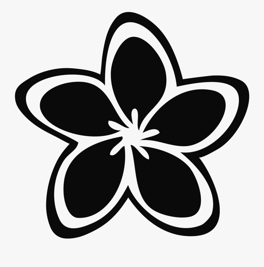 28 Collection Of Hawaiian Flower Clipart Outline - Hawaiian Flowers Clip Art Black And White, Transparent Clipart