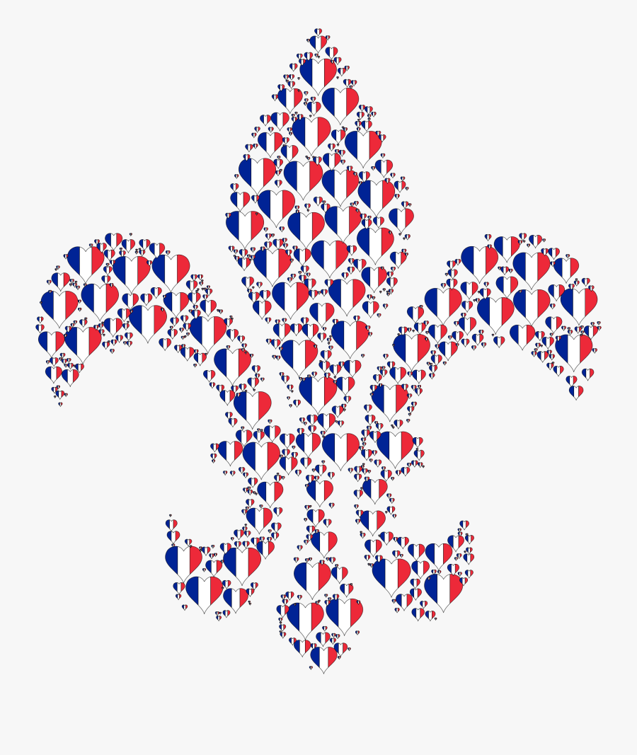 Heart France Fleur De Lis Clip Arts - French Fleur De Lis Clip Art, Transparent Clipart