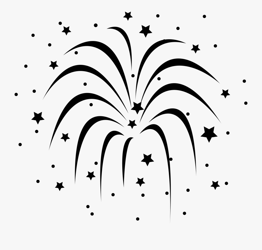 Hawaii Clip Art Silhouette - Black And White Transparent Background Fireworks Clipart, Transparent Clipart