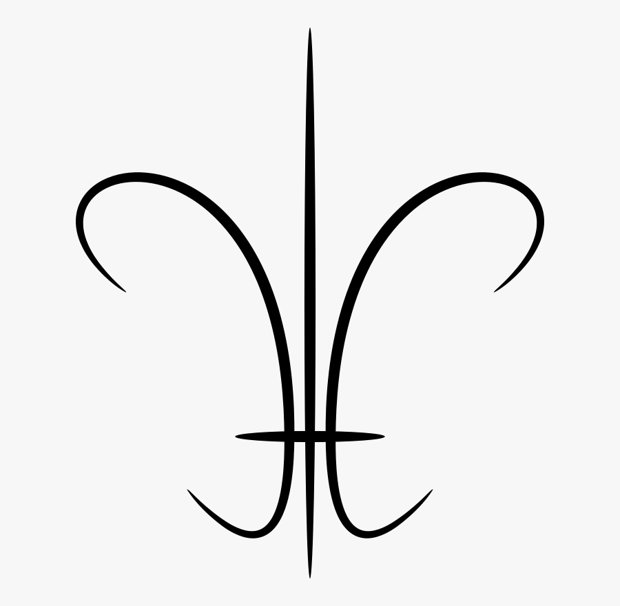 Line Art,plant,flora - Fleur De Lis Line Drawing, Transparent Clipart