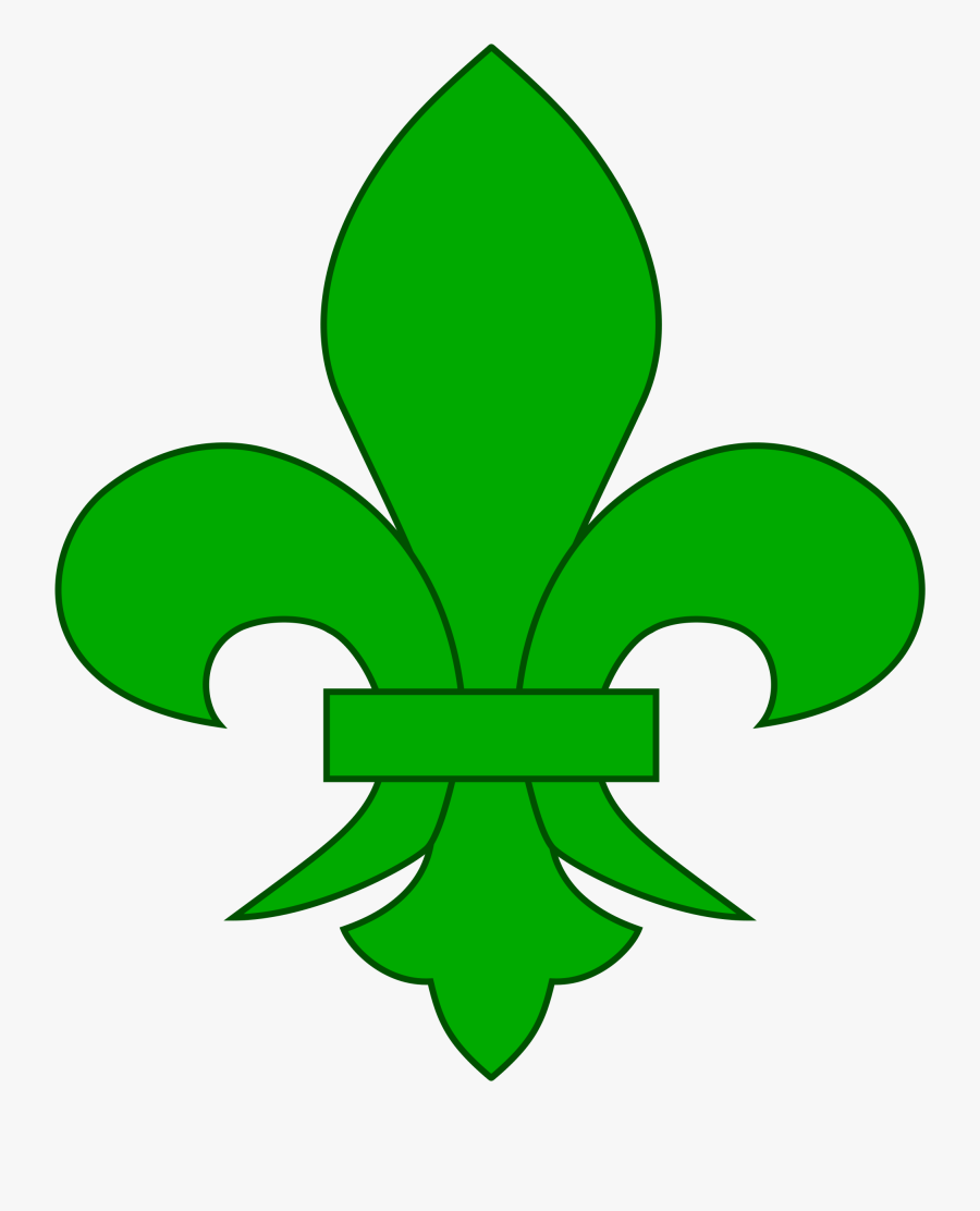 Fleur De Lis - Flor De Lis Verde, Transparent Clipart