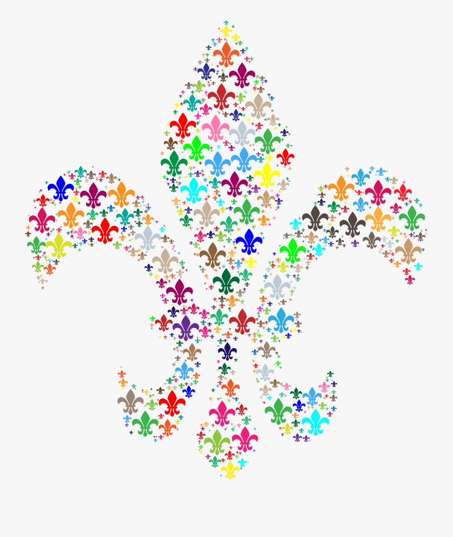 Heart,leaf,symmetry - Fleur De Lis Colorful, Transparent Clipart