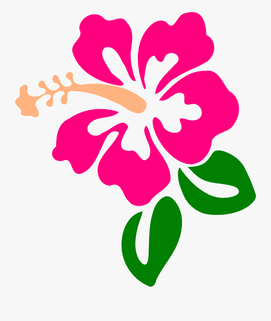 Flower Tropic Free Vector - Hibiscus Clip Art, Transparent Clipart