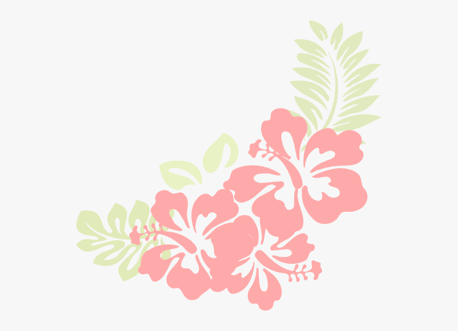 Tropical Flower Border Clipart, Transparent Clipart