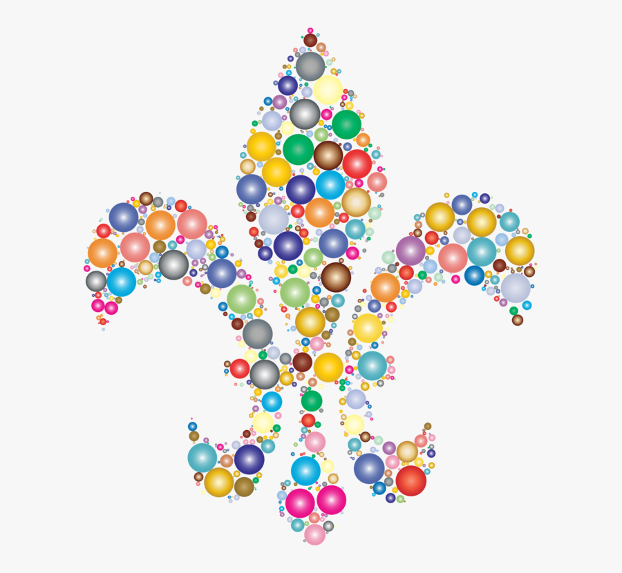 Body Jewelry,christmas Ornament,party Supply - Fleur De Lis Colorful, Transparent Clipart