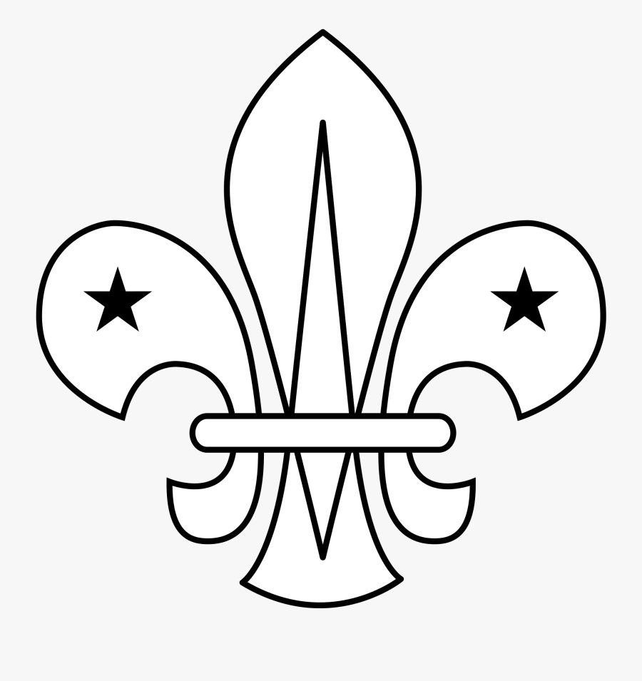 Filewikiproject Scouting Fleur De Lis Outline - Fleur De Lis Scouts Template, Transparent Clipart