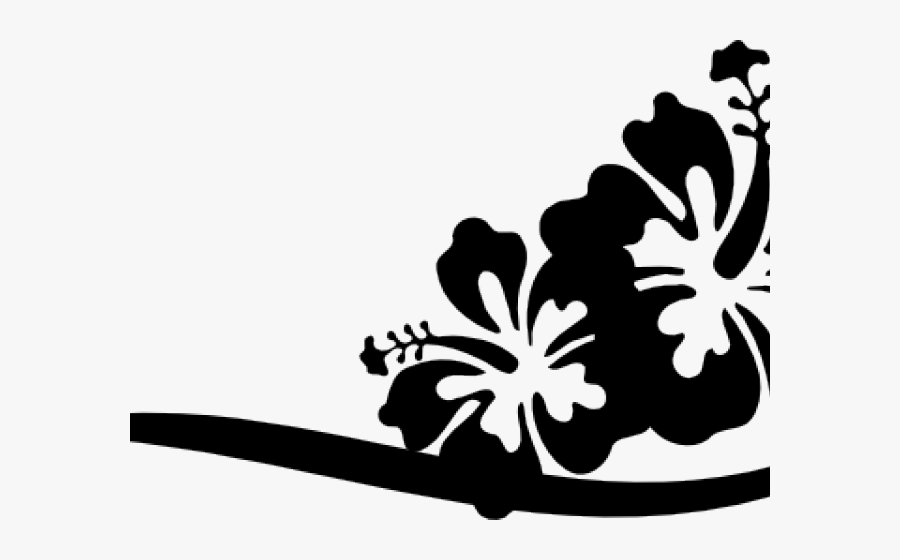 Transparent Hibiscus Clipart Black And White - Transparent Hibiscus Flower Clipart, Transparent Clipart