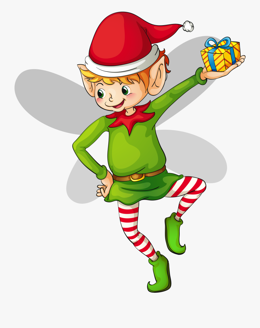 Christmas Cute Elf Clipart - Elf Png, Transparent Clipart