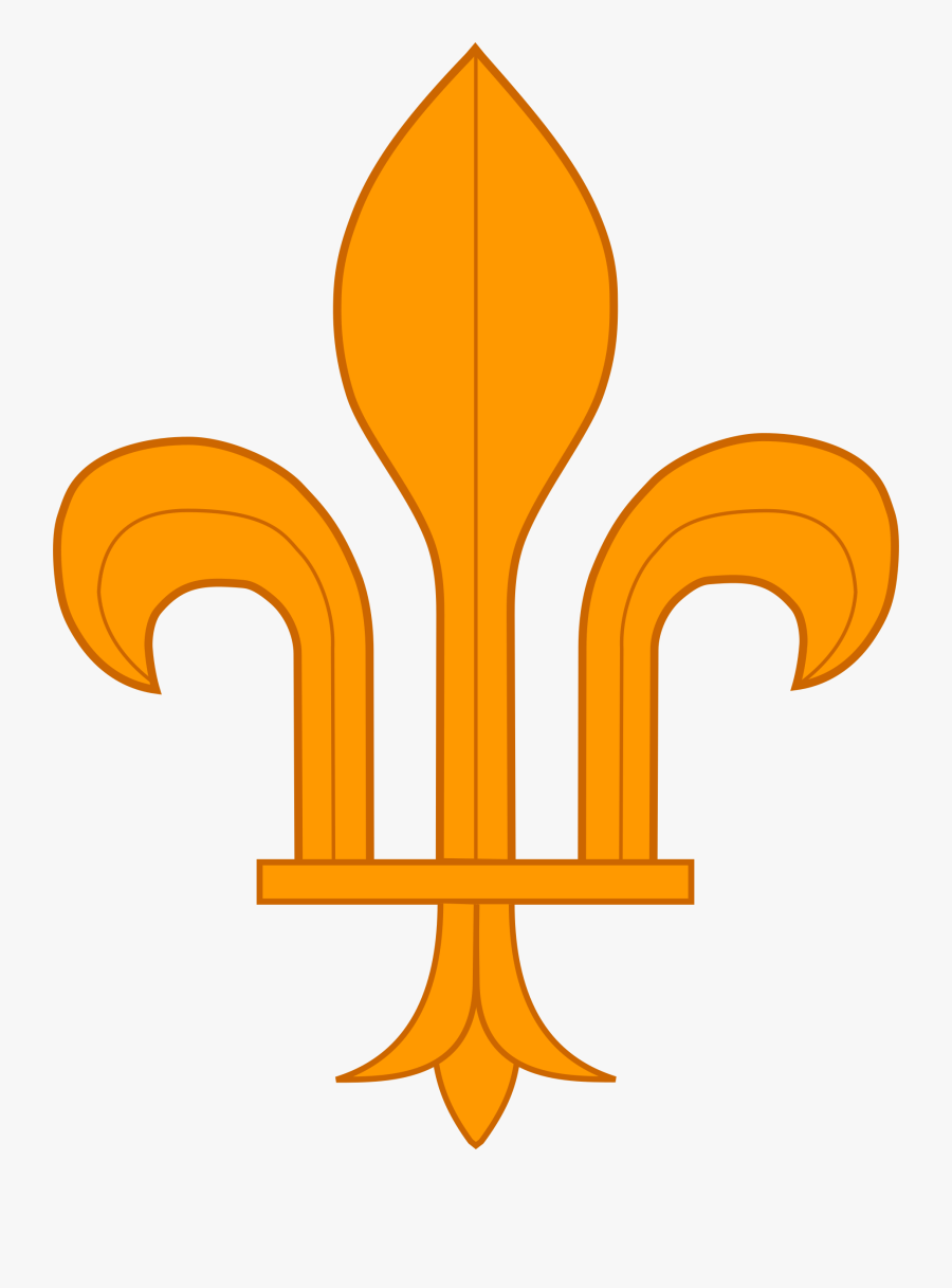 Transparent Fleur De Lis Clipart - Flor De Lis Naranja, Transparent Clipart
