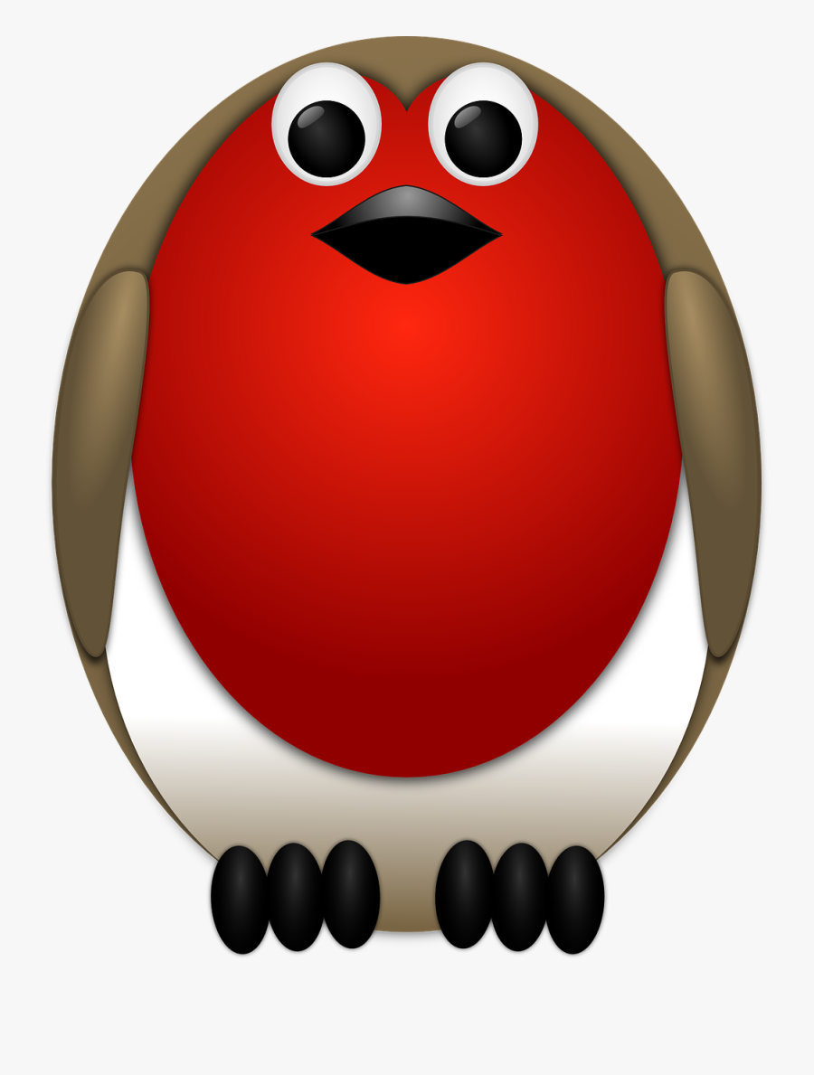 Bird, Robin, Avian, Songbird, Cartoon - Clipart On Robin, Transparent Clipart