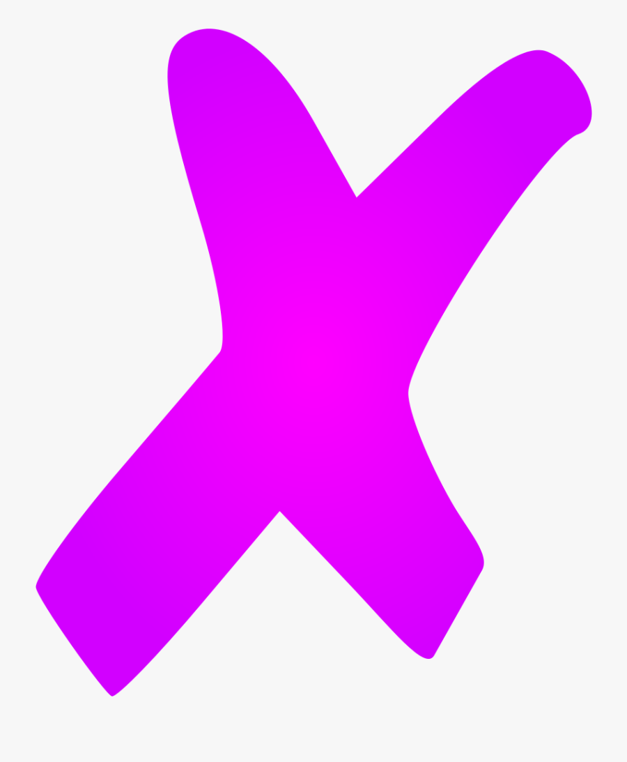 Red X Mark - Pink X Transparent Background, Transparent Clipart