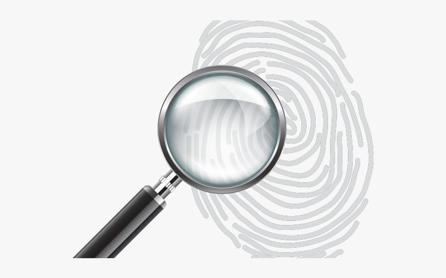 Detective With Magnifying Glass Clipart - 指紋 放大鏡, Transparent Clipart