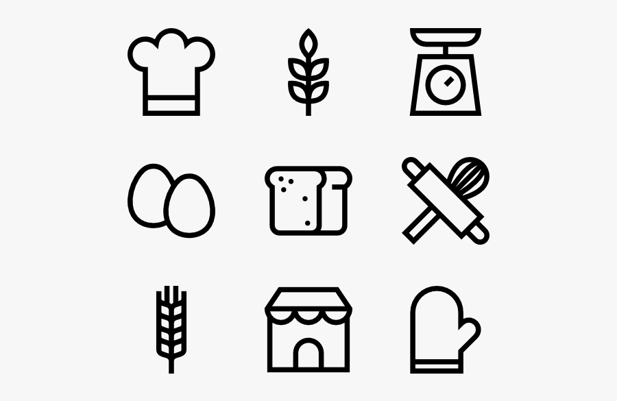 3 Bakery Biscuits Icon Packs Vector Icon Packs Svg - White Icons Png, Transparent Clipart