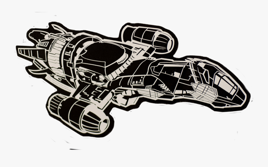 Clipart Lineart Serenity Firefly Ship - Television, Transparent Clipart