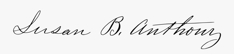 Susan B Anthony Signature, Transparent Clipart