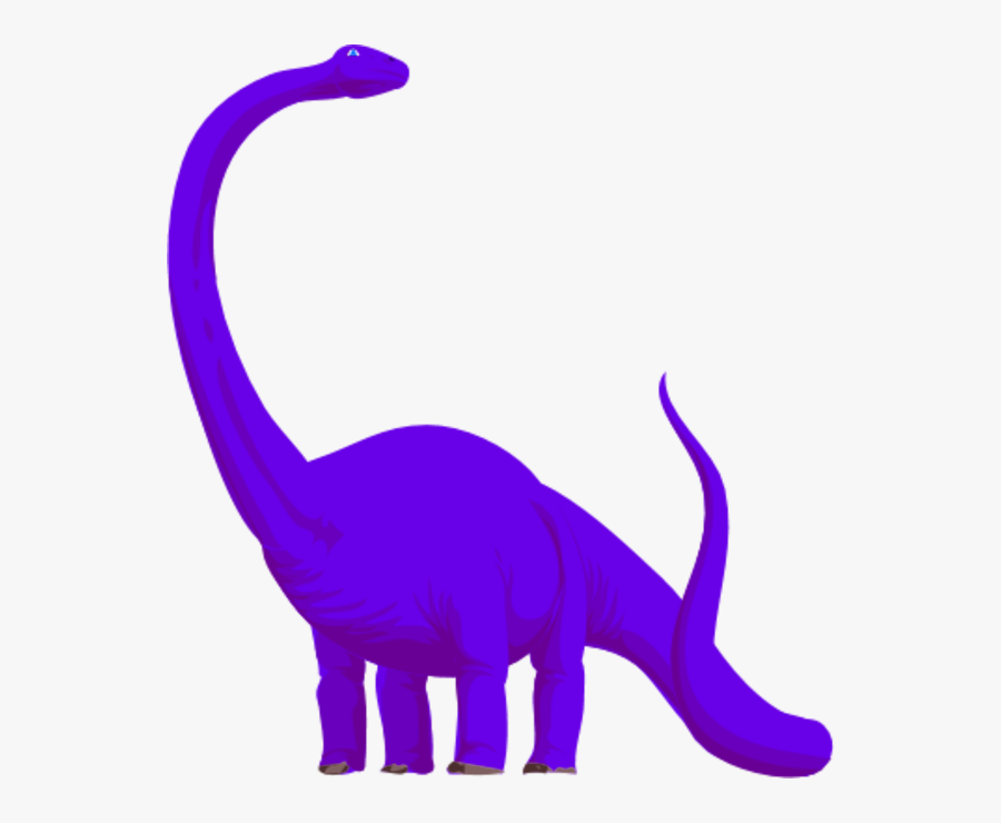 Purple Dinosaur Long Neck, Transparent Clipart