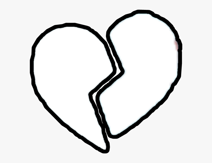 #heart #broken #brokenheart #heartbroken #tumblr #aesthetic - Silhouette, Transparent Clipart