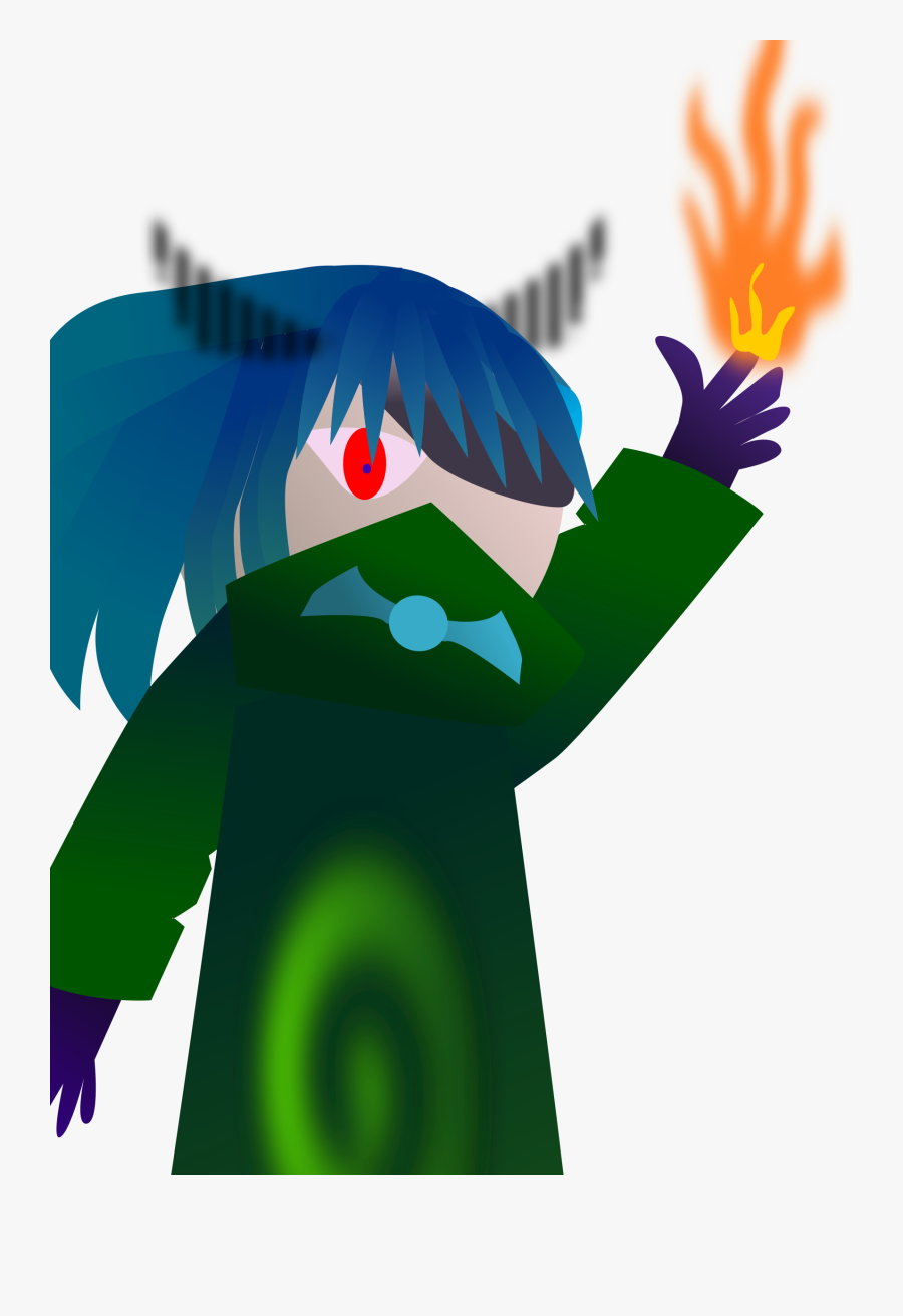 Flame Clipart Character - Witchcraft, Transparent Clipart