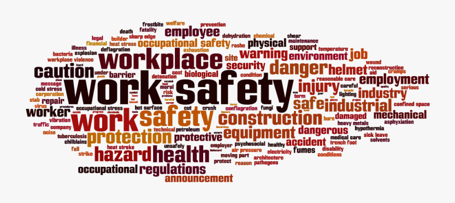 Annual Osha Log - Safety Words, Transparent Clipart